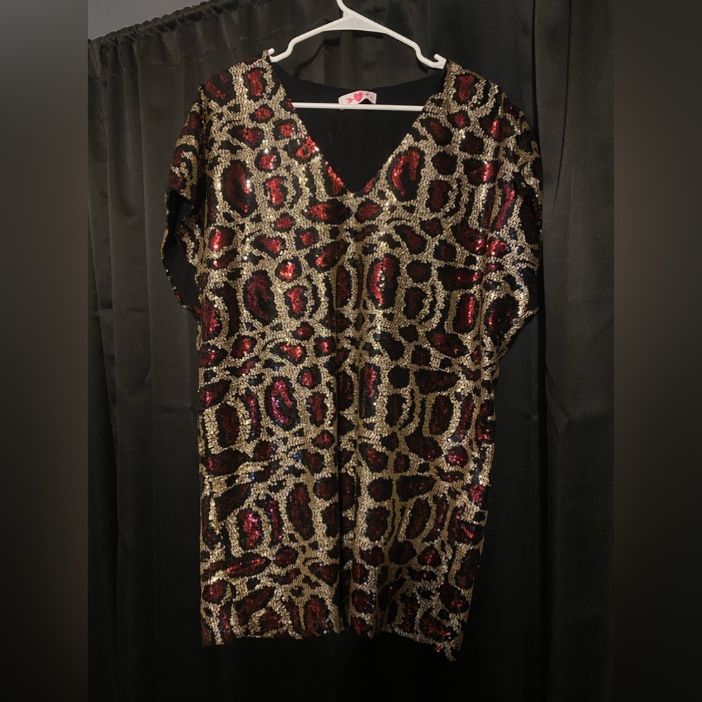 Buddy love leopard sequin dress